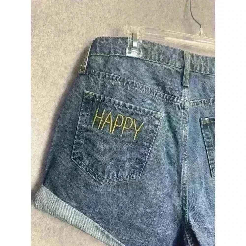 Wild Fable‎ Women's High-Rise Jean Denim Shorts Blue Happy Size 6/28 100% Cotton